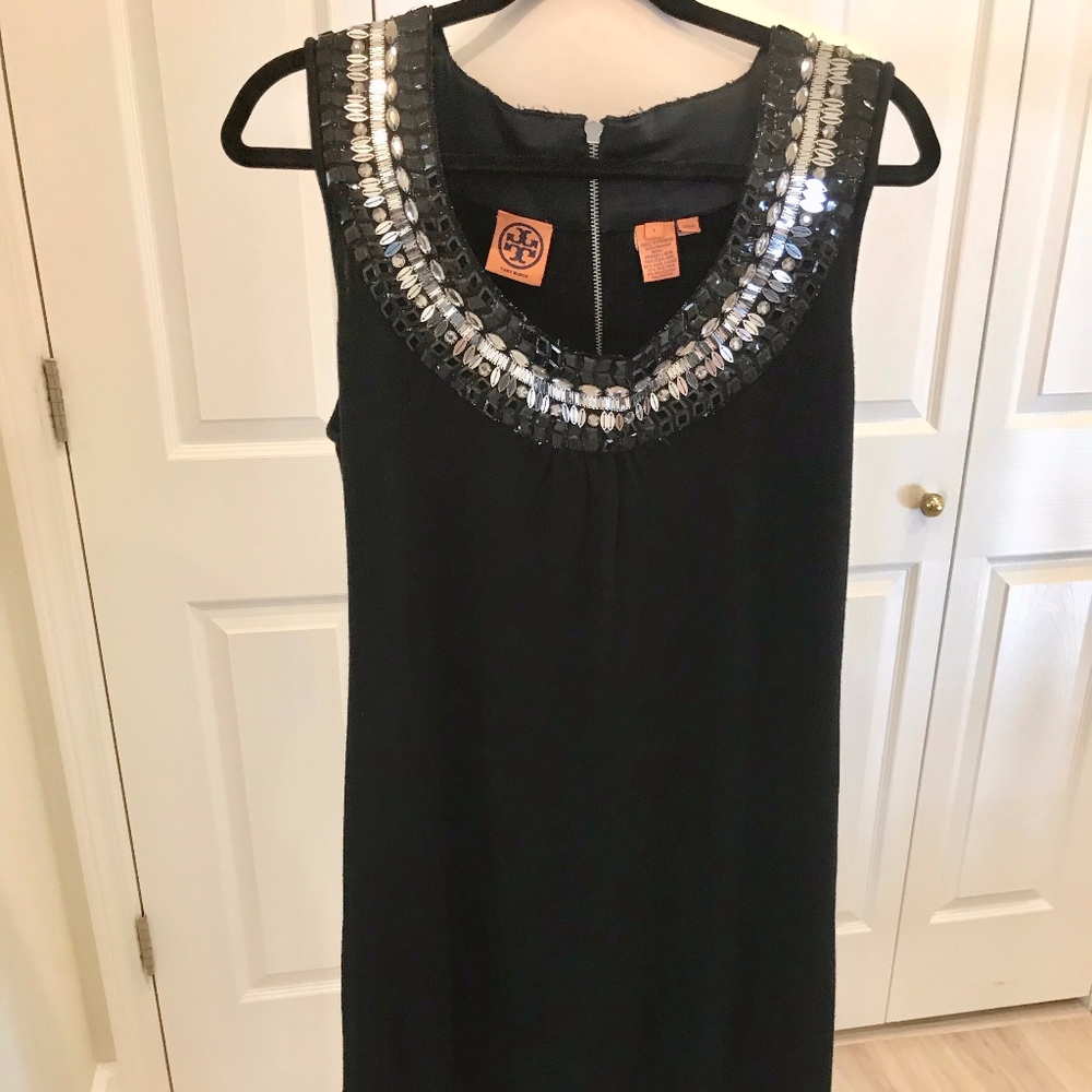 Tory Burch 100% Merino Wool Embellished Dress -EUC